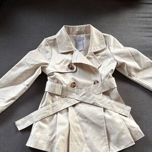 Tahari Kids Cream Trench Coat